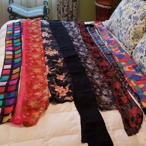 Scarves assorted colors and patterns